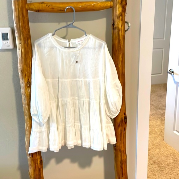 Vici Tops - White sheer babydoll top